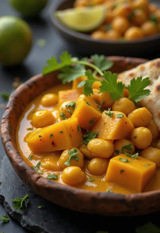 Pumpacurry med kikärtor