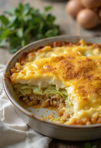 Vegansk kållåda serverad