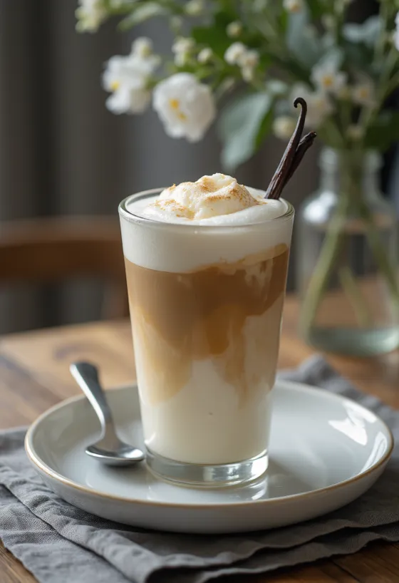 Vaniljlatte nyserverad