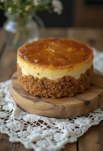 Honungstårta dekorerad med valnötter