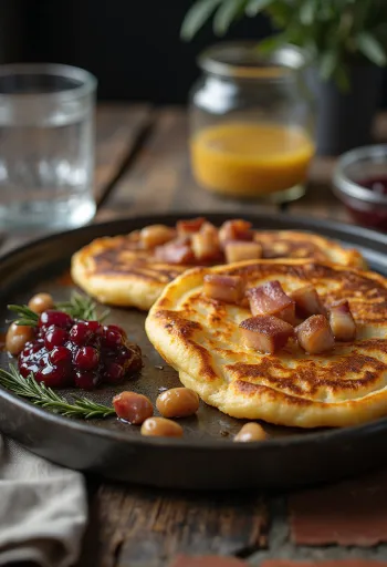 Fläskpannkaka serverad