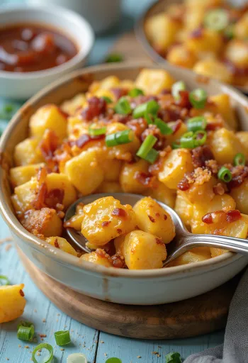 BBQ ostpotatis serverad