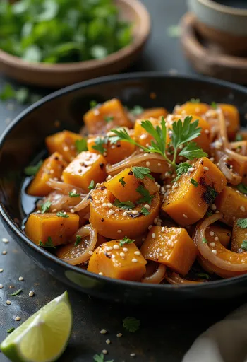 Pumpa- och limewok med tofu