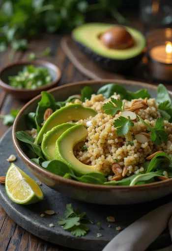 Quinoabowl med avokado och lime