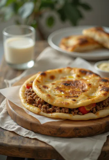 Gözleme med köttfärs