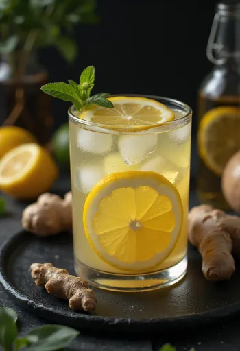 Nyserverad honungs- och ingefärslimonad