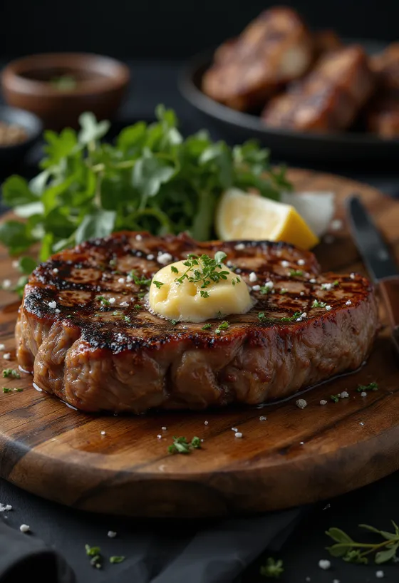T-bone steak stekt gyllenbrun