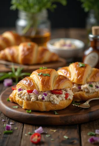 Tonfiskcroissant serverad