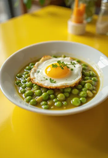 Krämig ärtstuvning, strösslad med färsk persilja