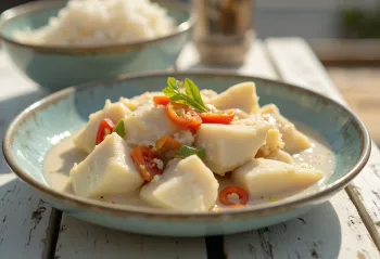 Fisk Bicol express i krämig sås