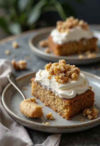 Magnatens valnötstårta serverad på fat