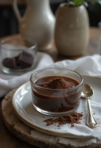 Chokladlikör serverad i flaska