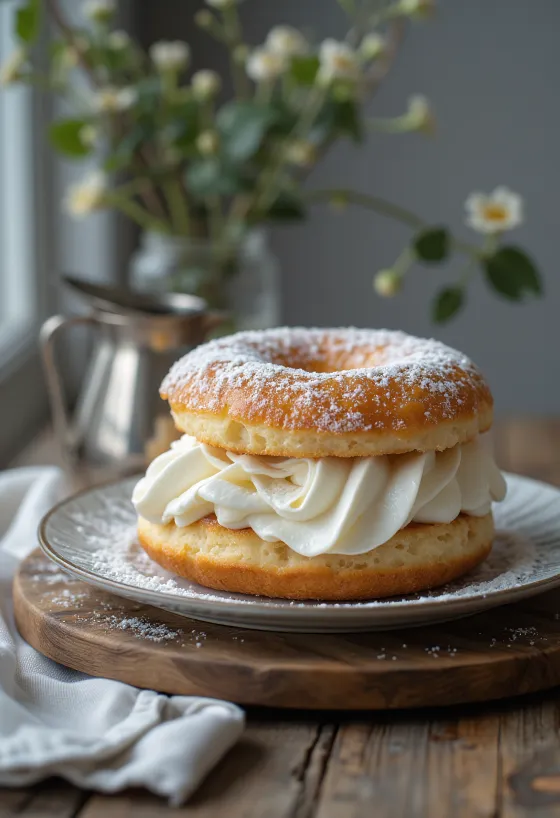 Gräddmunkar serverade med florsocker