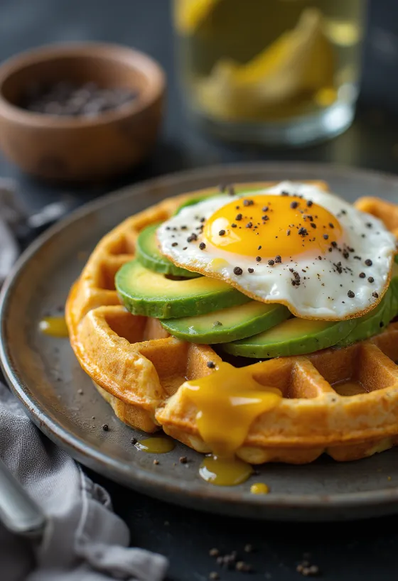 Australien-inspirerade våfflor med Vegemite och tillbehör