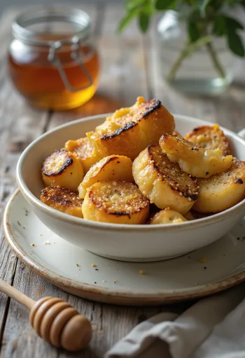 BBQ-grillad vallmofrödessert serverad