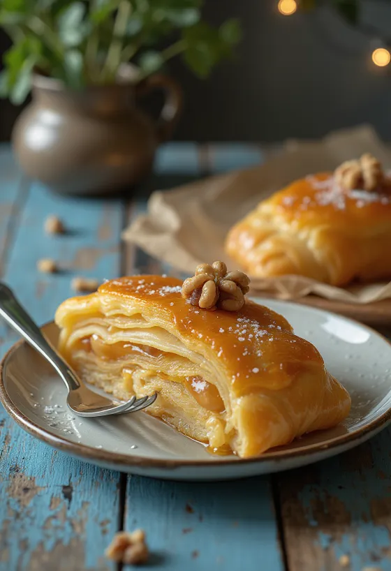 Honungsstrudel på fat