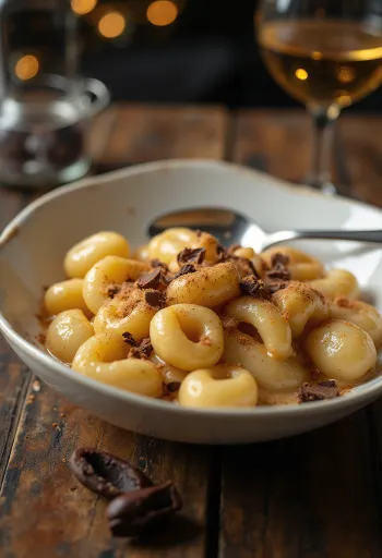Serverad gnocchi med romlikör