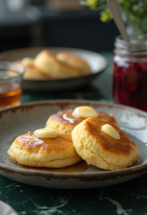 Drop Scone skotsk pannkaka serverad