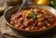 Chili con carne serverad med ris och tortillachips