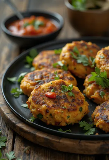 Nylagad Masala Vada med krispiga och kryddiga linsbollar