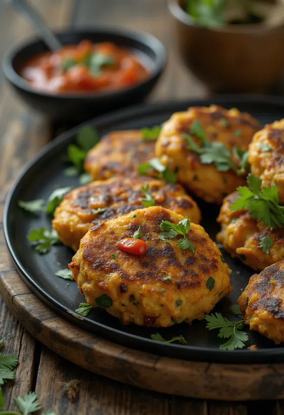 Nylagad Masala Vada med krispiga och kryddiga linsbollar