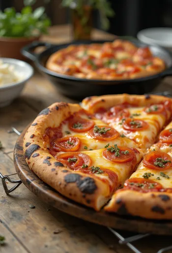 Detroit Style Pizza fyrkantig, tjock och krispig