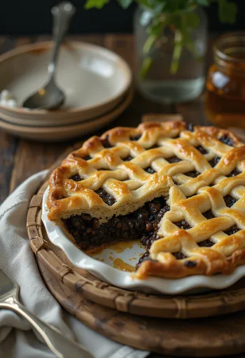 Honungs- och vallmofröpaj serverad