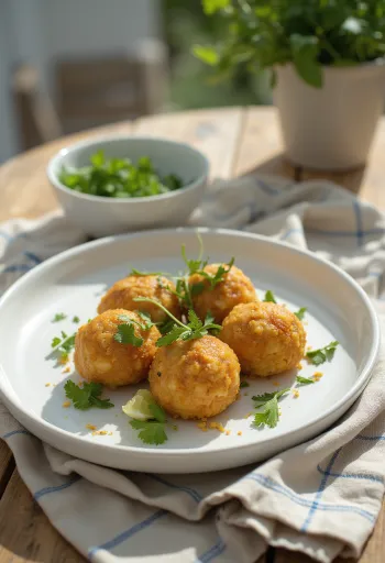 Acarajé med gröntomatsallad, frasig brasiliansk rätt