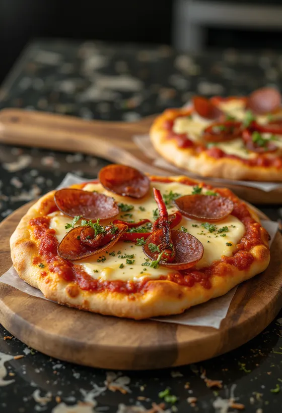 Pizza Diavola med gorgonzola och chili