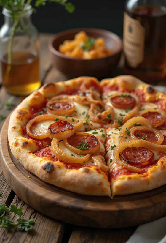Pizza Diavola med lök och chili
