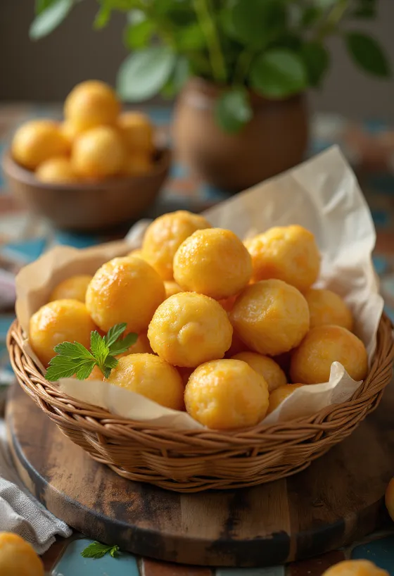 Nybakade pão de queijo ostbollar