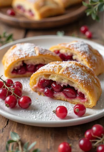 Vinbärsstrudel serverad