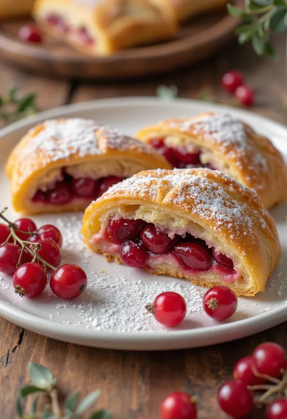 Vinbärsstrudel serverad