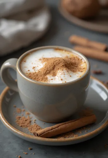 Kanelmjölk serverad i glas