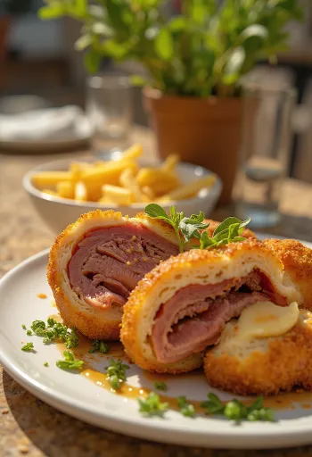 Cachopo spansk fylld biff serverad