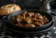 Carbonnade flamande belgisk ölgryta serverad