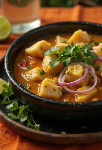 Moqueca de peixe, brasiliansk fiskrätt med kokosmjölk och tamarindpasta