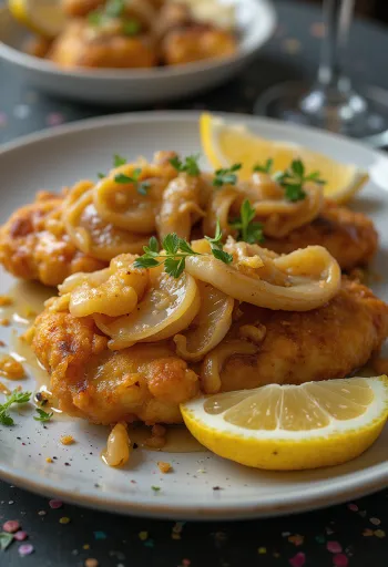 Moela med vitlök, garnerad med persilja