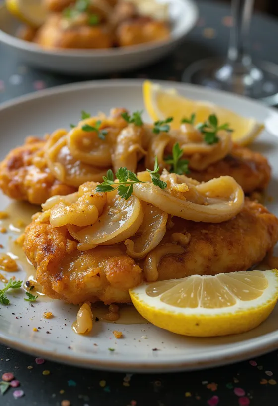 Moela med vitlök, garnerad med persilja