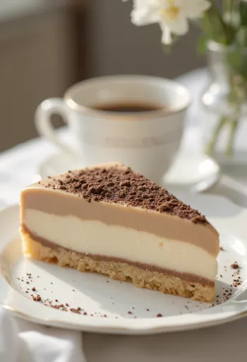 Kastanjemoussetårta i elegant servering