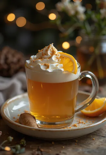 Kryddig varm cider serverad i glas