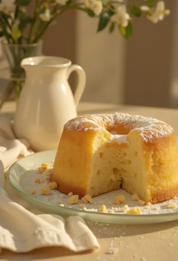 Glutenfri marsipantårta serverad i bitar