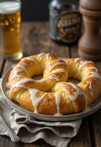 Kringla med ägglikör serverad