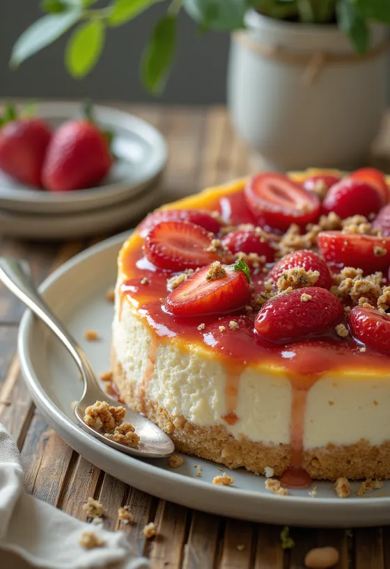 Glutenfri cheesecake med färsk frukt