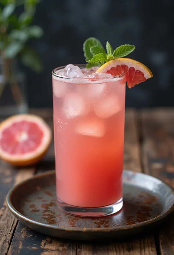Grapefruktjuice serverad i glas