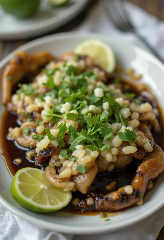 Balsamicosås med dill och lime i skål