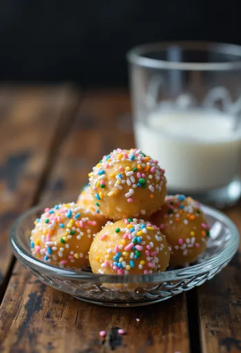 Punschbollar rullade i färgglatt strössel