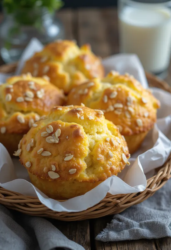 Kvarg- och havremuffins serverade