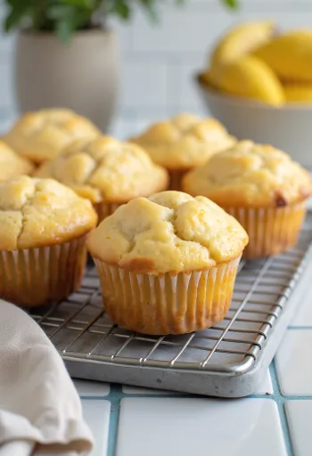 Citron- och bananmuffins serverad