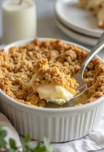 Kvarg- och havrepaj serverad